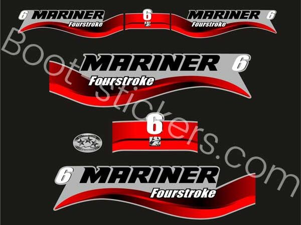 Mariner Four stroke bootstickers zijn gemaakt van vinyl