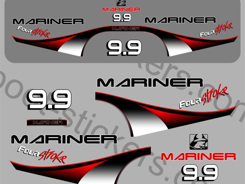 Mariner Four stroke bootstickers zijn gemaakt van vinyl
