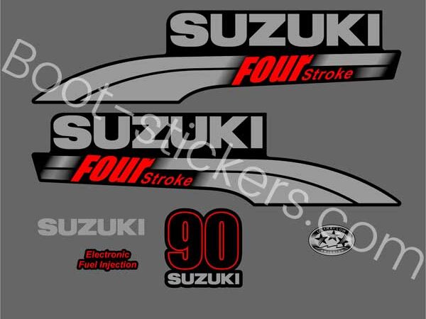 Suzuki Four Stroke Bootstickers Zijn Gemaakt Van Vinyl,