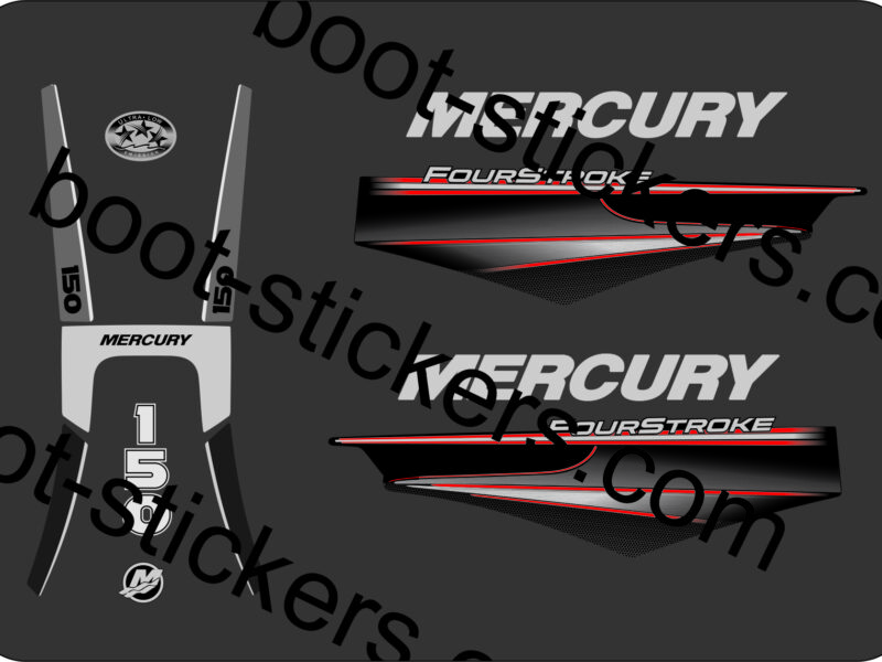 Mercury four stroke bootstickers zijn gemaakt van vinyl