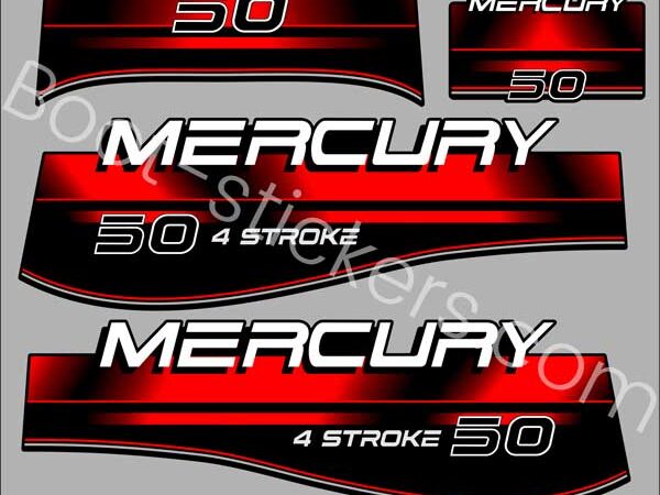 Mercury four stroke bootstickers zijn gemaakt van vinyl