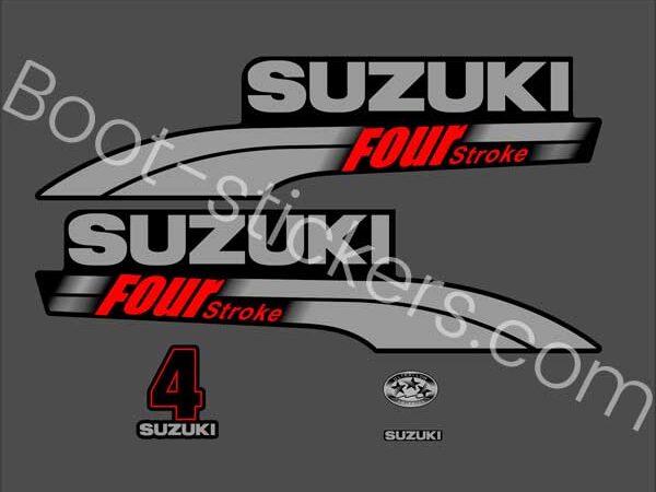 Suzuki Four Stroke Bootstickers Zijn Gemaakt Van Vinyl,