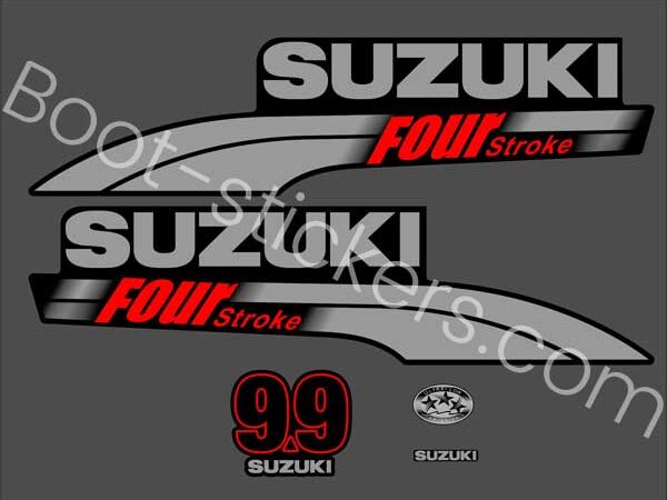 Suzuki Four Stroke Bootstickers Zijn Gemaakt Van Vinyl,