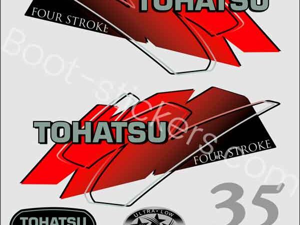 Tohatsu Four stroke bootstickers zijn gemaakt van vinyl