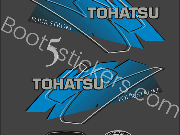 Tohatsu Four stroke bootstickers zijn gemaakt van vinyl