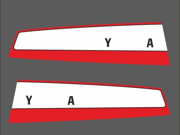 Yamaha boven 50 pk bootstickers zijn gemaakt van vinyl
